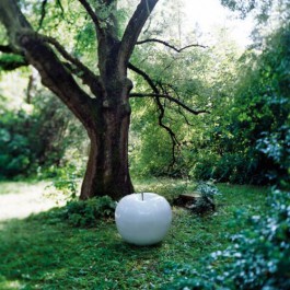 Céramique Pomme Brillante Sculpture Rouge BullStein JardinChic