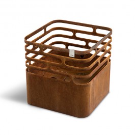 Braséro Cube Rusty Hofats Jardinchic