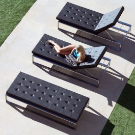 Chaise longue Cima Siesta Lounge Noir Vu d'en haut Fuera Dentro JardinChic