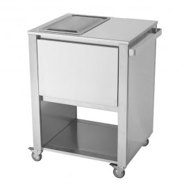 Module CunKitchen avec 1/2 Teppan Yaki + Plan de Travail Inox Acier Inox JokoDomus JardinChic