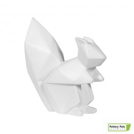 Écureuil Origami Squirrel Paper Format L Matt White Pottery Pots Jardinchic