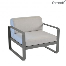 Fauteuil Bellevie Coussins Gris Flanelle Structure Carbone Fermob Jardinchic 