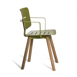 Fauteuil de Repas Coco Vert Olive Profil Oasiq Jardinchic