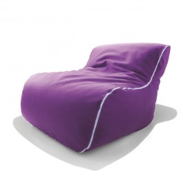 Fauteuil Birba Tissu Violet Zip Blanc Parri JardinChic