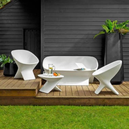 Pack Ublo 1 Canapé + 2 Fauteuils + 1 Table Basse/Pouf Noir Gris Blanc Rouge Qui est Paul? JardinChic