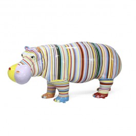 Statue Hippopotame Arty Rayé TexArtes Jardinchic