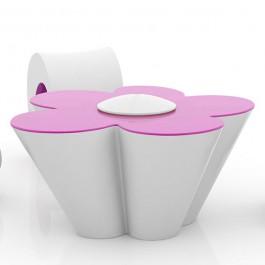 Table Bicolore Agatha Blanc/ Fuchsia Vondom JardinChic