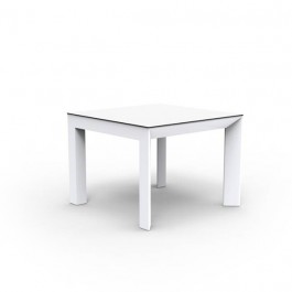 Table de Repas Frame Aluminium 100x100cm Blanc HPL Bord Noir Vondom Jardinchic