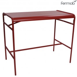 Table Haute Luxembourg 126x73cm Coquelicot Fermob Jardinchic