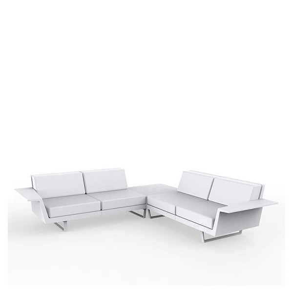 Canapé D'angle 4 Places Delta Blanc Vondom Jardinchic Canapé D'angle 4 Places Delta Blanc Vondom Jardinchic