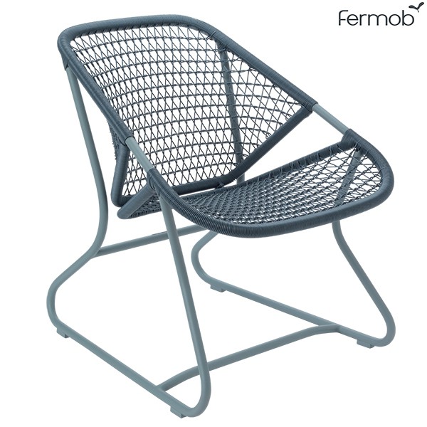 Fauteuil Sixties Gris Orage / Tressage Ardoise Fermob Jardinchic Fauteuil Sixties Gris Orage / Tressage Ardoise Fermob Jardinchic
