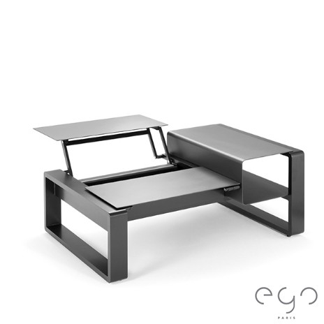 Table Modulable Kama Ceramique argent detouré Ego Paris JardinChic Table Modulable Kama Ceramique argent detouré Ego Paris JardinChic