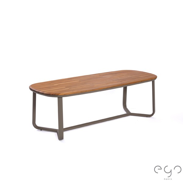 Table de Repas Marumi Medium Taupe / Teck EGO Paris Jardinchic Table de Repas Marumi Medium Taupe / Teck EGO Paris Jardinchic