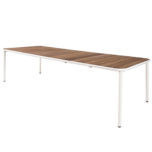 Table Extensible Plateau Frêne Thermotraité Yard Blanc Cassé Emu JardinChic Table Extensible Plateau Frêne Thermotraité Yard Blanc Cassé Emu JardinChic