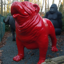 Standbeeld XXL Gelakt Rode Engels Bulldog