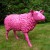 Standbeeld Schapen Gelakt Fuchsia Roze Standbeeld Schapen Gelakt Fuchsia Roze