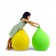 Poefjes Baloon geel en groen Apple YOUNOW Florence Jaffrain JardinChic