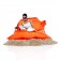 Poef Buggle-Up oranje sfeer zand Fatboy JardinChic