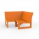 Canapé Modulable Frame - Module d'Angle Orange Vondom Jardinchic