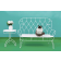 Gueridon Outline Blanc avec Banquette Outline Blanche Seletti Jardinchic