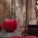 Keramische briljante cherry rode sfeer BullStein JardinChic Sculpture