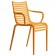 Stapelbare stoel met armleuningen PIP - e oranje Driade JardinChic