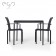 Chaises Repas avec Accoudoirs Tandem (Structure Laque Noire sur demande et cannage noir) EGO Paris JardinChic