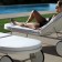 Chaise-longue Shell witte Fuera Dentro JardinChic kussen