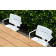 Fauteuils de Repas Coco Blancs Détail Ambiance Jardin Oasiq Jardinchic