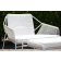 Fauteuil Sandur et Repose-pieds Sandur Cordage Blanc Structure Blanc Coussins Blanc cassé vendus en accessoires Oasiq Jardinchic