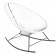 Rocking Chair Celestun Blanc Piètement Noir Boqa Jardinchic