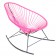 Rocking Chair Celestun Fuchsia Piètement Noir Boqa Jardinchic