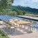 Fauteuil et Table plateau Teck Shine Tourterelle Emu JardinChic