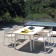 Fauteuil et Table Plateau HPL Shine Blanc Mat Emu JardinChic