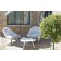 Table Basse Vanity Blanc avec Fauteuils Bas Vanity Blanc Gris Clair Vlaemynck Jardinchic