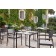 Fauteuils Perspective Anthracite / Ardoise avec Tables de Repas Perspective 70x70cm Vlaemynck Jardinchic