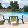 Set van 2 stoelen patroon blauwe groene Emu JardinChic