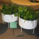 Set planter ronde groene sokkels Jardinchic