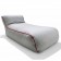 Chaise lounge stof grijs Zip rode Parri JardinChic Bhatt