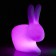 Rabbit Lamp LED met batterij Pink LED variatie Qeeboo Jardinchic