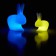 Rabbit Lamp Kleine LED met batterij Geel LED variatie en Rabbit Lamp LED met batterij Blauw LED varatie Qeeboo Jardinchic