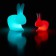 Rabbit Lamp LED met batterij Turkoois LED varatie en Rabbit Lamp Kleine LED met batterij Rood LED variatie Qeeboo Jardinchic
