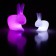Rabbit Lamp Kleine LED met batterij White LED variatie en Rabbit Lamp LED met batterij Pink LED varatie Qeeboo Jardinchic