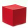 Pouf Lounge Cube Rouge 1825 JardinChic