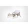 Repose-Pieds / Table Basse Loungette avec Fauteuil Loungette Blanc Serralunga