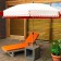 Parasol Couture Blanc Intérieur Terracotta Sywawa JardinChic