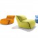 Stoel stof oranje groen blauw Parri JardinChic Bhatt