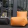 Pouf Softbox Premium Black avec plateau d'appoint et Pouf Lounge Premium Orange vendus séparément Pusku Pusku Jardinchic