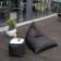 Pouf Razz Black et Pouf UP Black avec plateau d'appoint vendus séparément Pusku Pusku Jardinchic