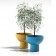 Primavera gele en blauwe Serralunga JardinChic pot